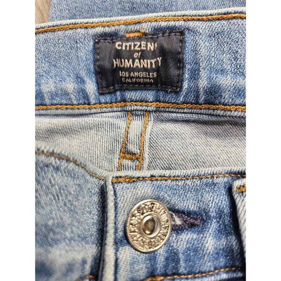 Citizens Of Humanity Women Size 23 Rocket Crop High Rise Skinny Distressed Jeans - Picture 4 of 15